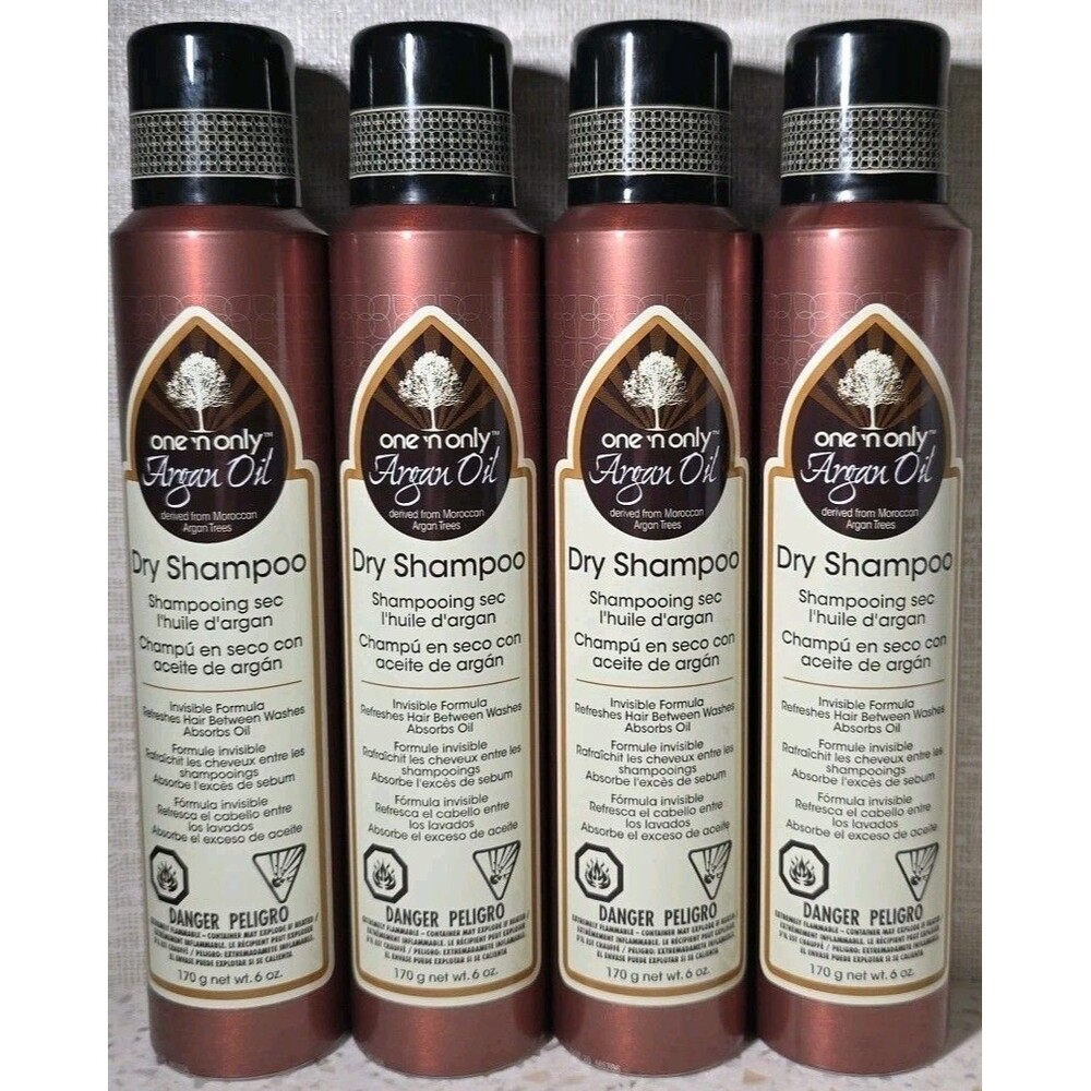 Lot of 4 One 'n Only Argan Oil Dry Shampoo Invisible Formula Full Size 6oz Each